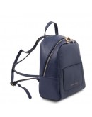 Фотография Синий женский кожаный небольшой рюкзак Tuscany Leather TL142052 TL Bag blue