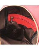 Фотография Красный женский небольшой кожаный рюкзак Tuscany Leather TL142052 TL Bag red