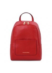 Красный женский небольшой кожаный рюкзак Tuscany Leather TL142052 TL Bag red