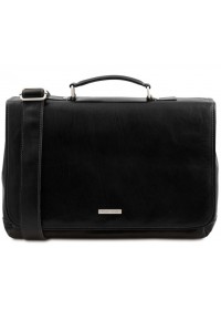 Кожаная сумка - портфель черная Tuscany Leather TL142068