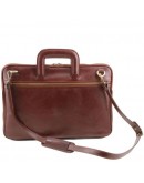Фотография Кожаная фирменная папка - портфель темно-коричневого цвета Tuscany Leather TL142070 Caserta bbrown