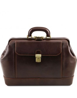 Кожаный фирменный саквояж, докторская сумка Tuscany Leather Leonardo TL142072 bbrown