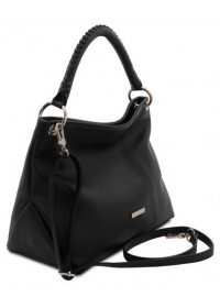 Черная женская кожаная итальянская сумка Tuscany Leather TL142087