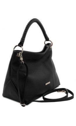 Черная женская кожаная итальянская сумка Tuscany Leather TL142087