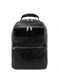 Мужской кожаный черный фирменный рюкзак Tuscany leather Melbourne TL142205 black