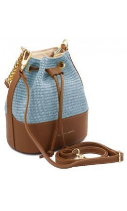 Женская кожаная фирменная сумка Tuscany Leather TL142207 Bucket Bag
