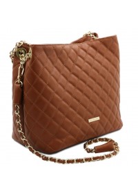 Коричневая кожаная женская сумка Tuscany Leather TL142237