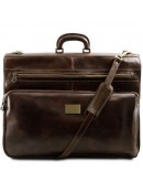 Фотография Кожаная темно-коричневая сумка - портплед Tuscany Leather Papeete TL3056