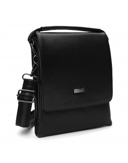 Мужская кожаная сумка с ручкой и на плечо Ricco Grande T1tr0020bl-black