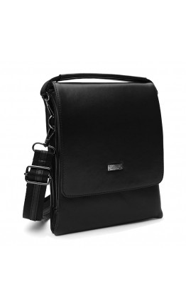 Мужская кожаная сумка с ручкой и на плечо Ricco Grande T1tr0020bl-black