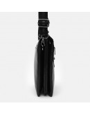 Фотография Мужская кожаная черная сумка - барсетка Ricco Grande T1tr0025bl-black