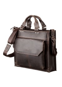 Кожаная мужская сумка для небольшого ноутбука SHVIGEL 11109