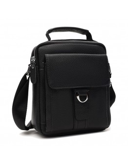 Мужская кожаная сумка на плечо и в руку Keizer K12045a-black