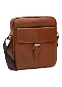 Коричневая сумка на плечо Borsa Leather K15210-brown