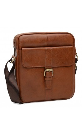Коричневая сумка на плечо Borsa Leather K15210-brown