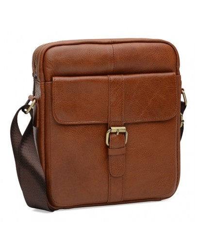 Фотография Коричневая сумка на плечо Borsa Leather K15210-brown