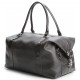 Черная кожаная сумка для командировок из натуральной зернистой кожи SHVIGEL 00881