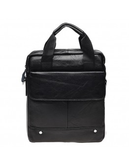 Мужская черная сумка Borsa Leather K18859-black