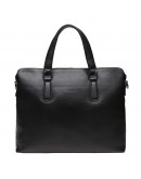 Фотография Черная деловая кожаная сумка Borsa Leather k19152-1-black
