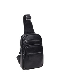 Черный мужской слинг кожаный Keizer k18791-black