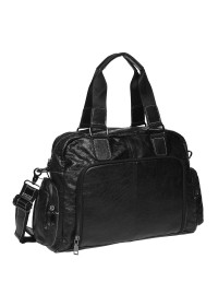 Кожаная черная мужская сумка Keizer K11028-black