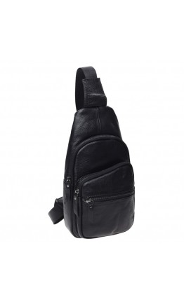 Мужской черный слинг кожаный Keizer K11037-black