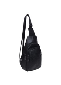 Черный кожаный мужской рюкзак Keizer K11023-black