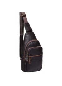 Коричневый мужской кожаный слинг Keizer K13035-brown
