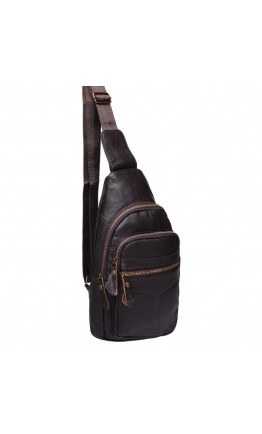 Коричневый мужской кожаный слинг Keizer K13035-brown