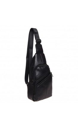 Слинг мужской кожаный черный Keizer K1682-black