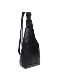 Черный мужской кожаный слинг Keizer K1683-black