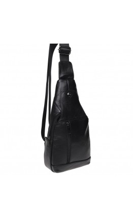 Черный мужской кожаный слинг Keizer K1683-black