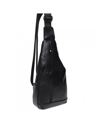 Фотография Черный мужской кожаный слинг Keizer K1683-black