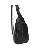 Фотография Мужской кожаный рюкзак - слинг Keizer K1168-black