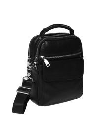 Черная кожаная сумка - барсетка Ricco Grande K16268-black