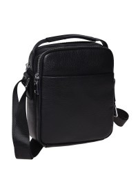 Кожаная мужская барсетка - сумка на плечо Ricco Grande K16406a-black
