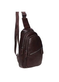 Слинг коричневый кожаный Borsa Leather K1330-brown