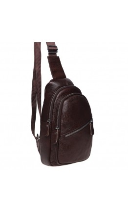 Слинг коричневый кожаный Borsa Leather K1330-brown