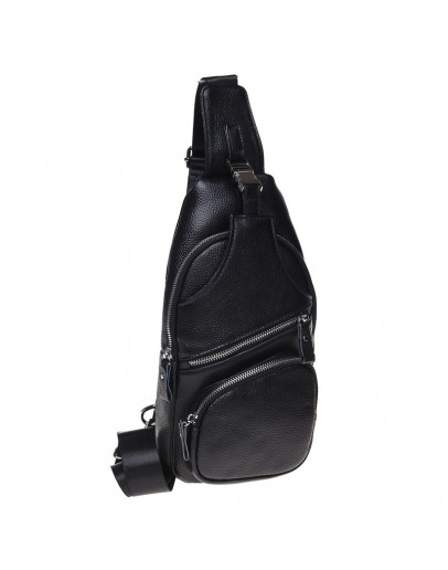 Фотография Черный кожаный слинг Borsa Leather K15026-black