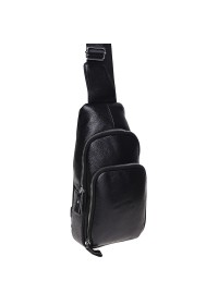 Мужской слинг - рюкзак Borsa Leather K15058-black