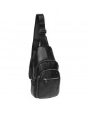Фотография Черный кожаный слинг мужской K1142-black