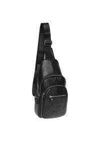 Черный кожаный слинг мужской K1142-black
