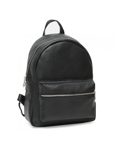 Фотография Черный кожаный женский рюкзак Ricco Grande 1l655-black