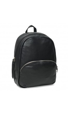 Женский черный кожаный рюкзак Ricco Grande 1l658-black