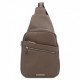 Рюкзак слинг на одно плечо из натуральной кожи Tuscany Leather TL142022 gray