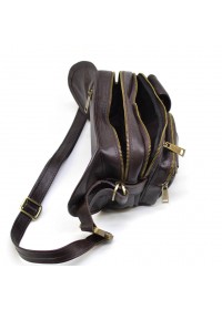 Кожаная мужская напоясная коричневая сумка TARWA GC-1560-4lx