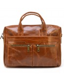 Фотография Рыжая кожаная мужская деловая сумка TARWA GB-7122-3md