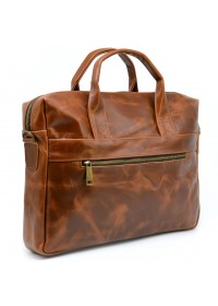 Рыжая кожаная мужская деловая сумка TARWA GB-7122-3md