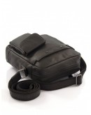 Фотография Кожаная мужская сумка кросс-боди черного цвета Hill&Burry HB3101 black