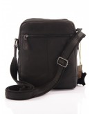 Фотография Кожаная мужская сумка кросс-боди черного цвета Hill&Burry HB3101 black